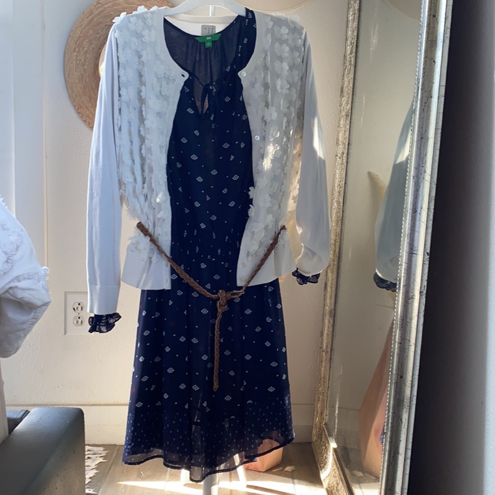 White floral cardigan